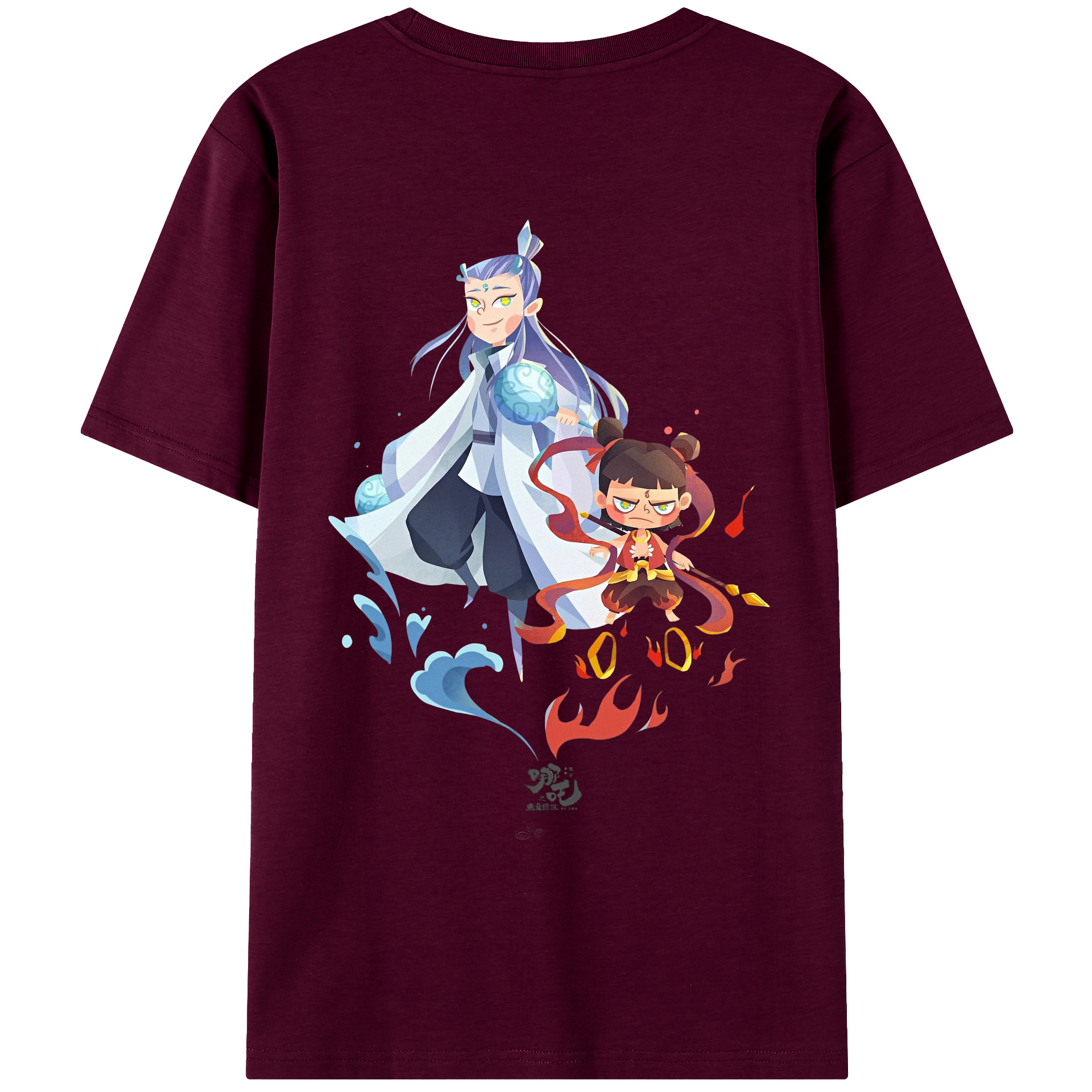 （画像用） Ne Zha 2 ナタ 魔童の大暴れ レディース半袖Tシャツ(バックプリント)